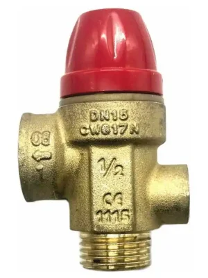 TIEMME pojistný ventil s připojením na manometr G1/4" 1/2" x 1/2" 3 BAR MF Hoge Kwaliteit